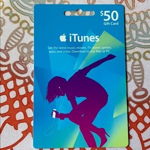 Unused iTunes $50 gift card